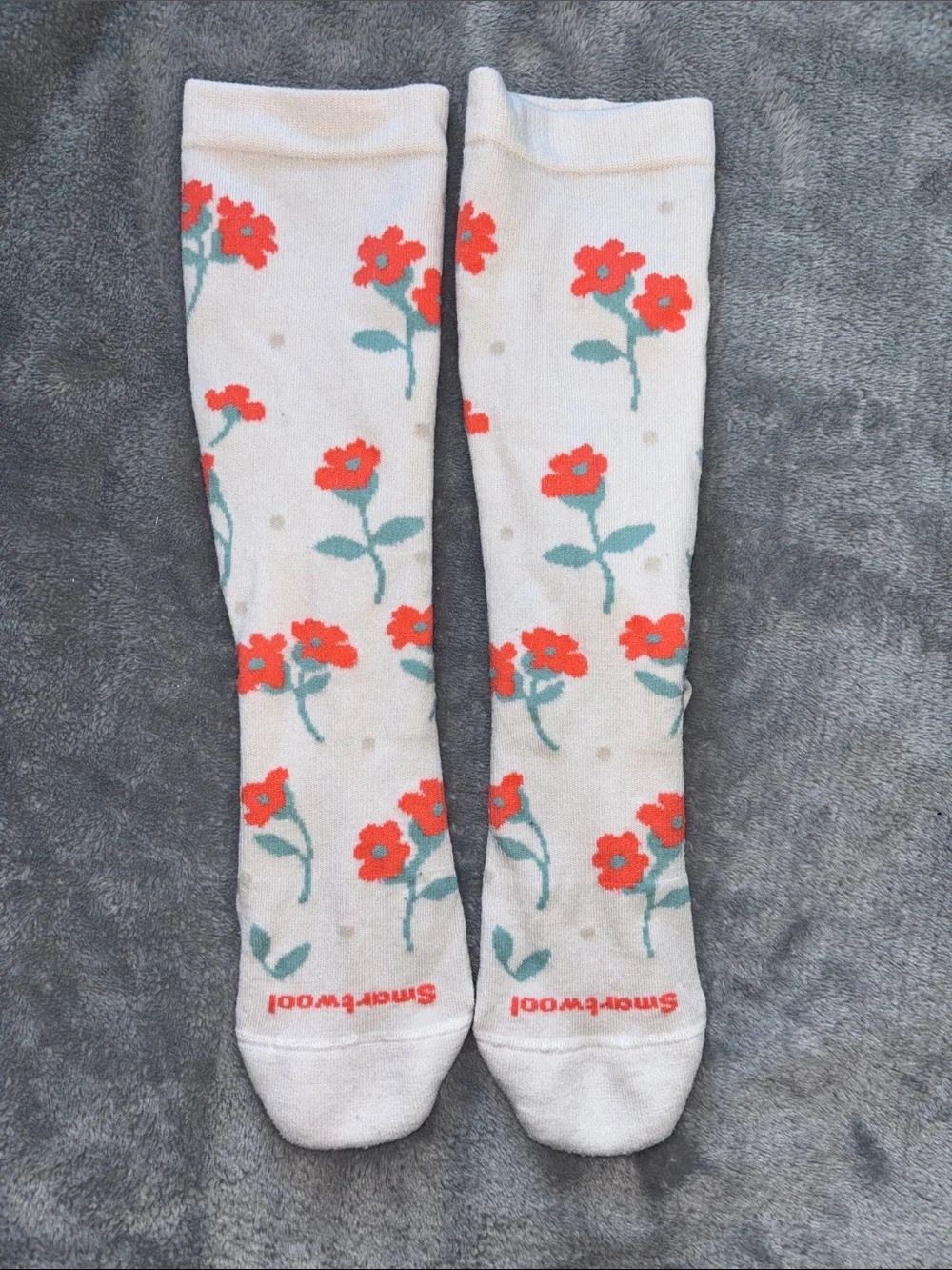 Smartwool merino wool socks M W-MD flowers floral